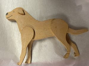 wooden toy dog