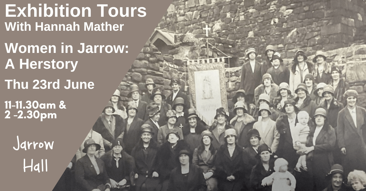 Flyer for exhibition tour featuring Image of the mothers union at St Paul's.